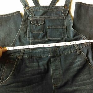 Free People HOLD Washed Denim Overall 30