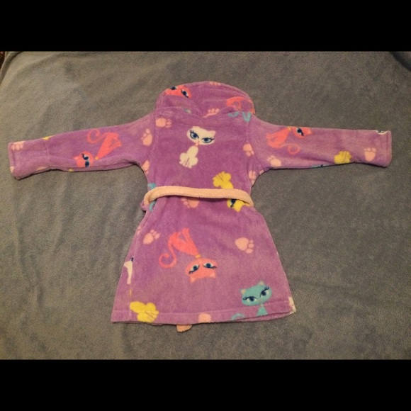 💜 Fleece Sassy Kitty Robe 🐱 - Picture 3 of 3
