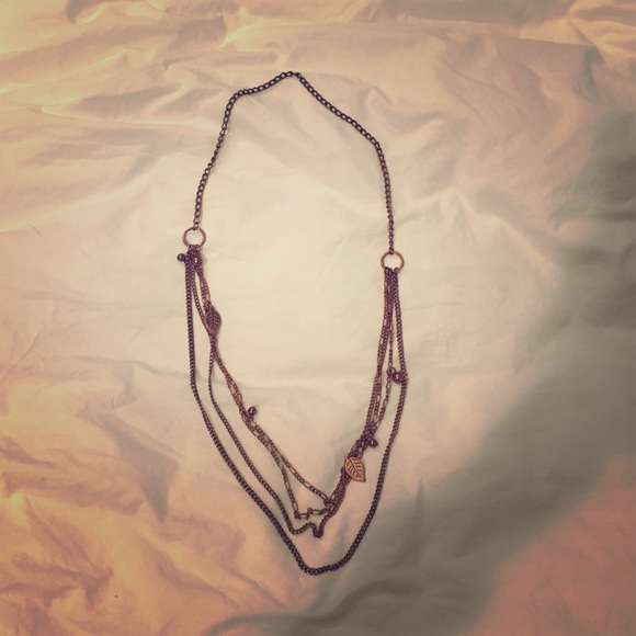 Rose gold layered necklace