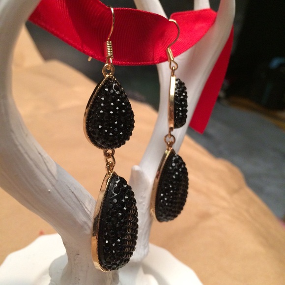 ♣️3/25$ Resin druzy drop earrings - Picture 2 of 3