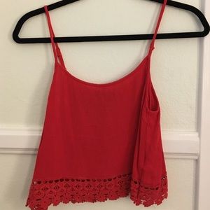 FOREVER 21 RED LACE TANK