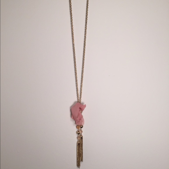 Gold Ribbon Necklace - Picture 2 of 2