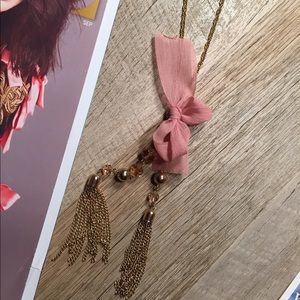 Gold Ribbon Necklace