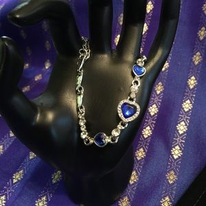 Ladies Ocean blue Rhinestone Bracelet