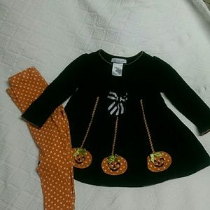 Toddler Girls Jack -o-lantern outfit