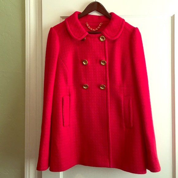 Juicy Couture Jackets & Blazers - Gorgeous Juicy Couture Pea Coat Wool Lipstick Red