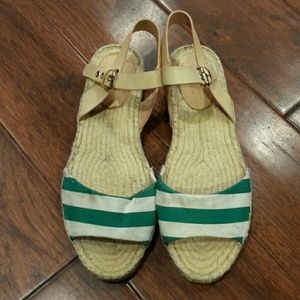 Coach Reena Bleaker Cabana Stripe Sandals