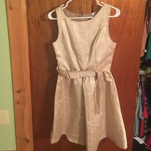 Lauren Conrad gold shimmer dress