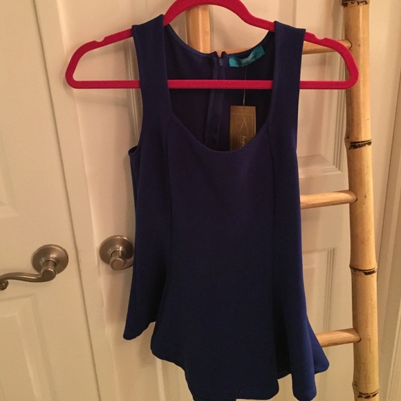 Navy/dark blue fit and flare tank top