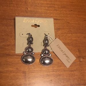 Bronze colored drop earrings