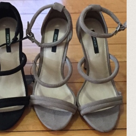 F21 strappy ankle sandals