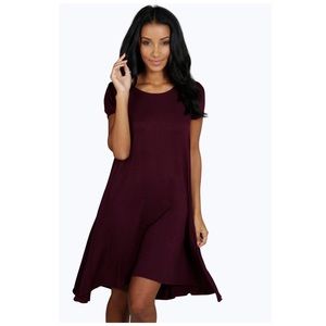 Deep purple gorgeous dress swing dress