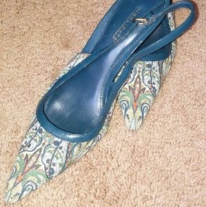 Slingback Paisley Heels