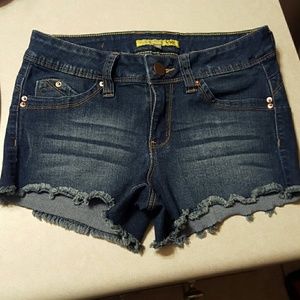 YMI Jeans Distressed Cut Off Shorts Denim