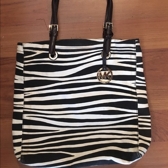 Michael kors zebra print tote