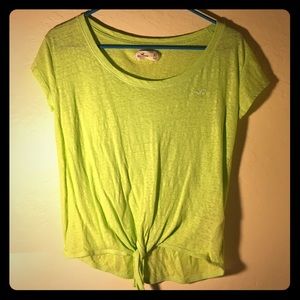 Green burnout hollister tie tee!