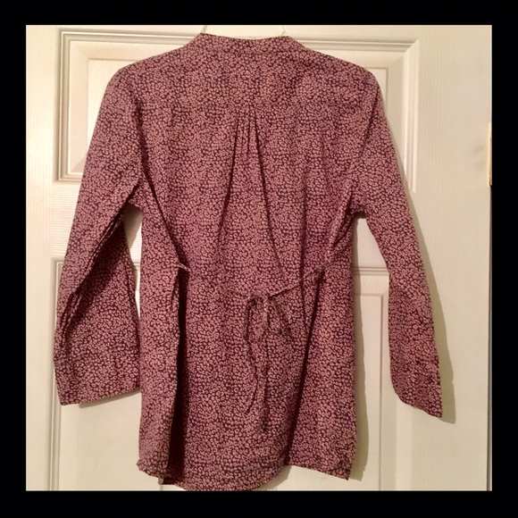 3/4 Sleeve Button Down Printed Top for Girl's - Picture 2 of 4