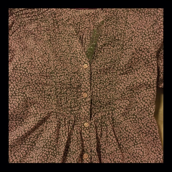 3/4 Sleeve Button Down Printed Top for Girl's - Picture 4 of 4