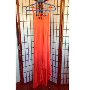orange maxi dress