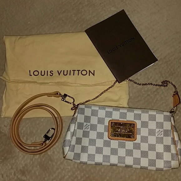 NFS - Louis Vuitton Damier Azur Eva Clutch Handbag - Picture 1 of 4