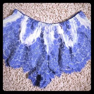 NWOT VICTORIAS SECRET NAVY BLUE LACE SHORTS!!