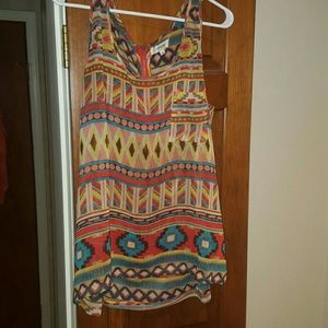 Aztec print tank top