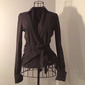 Guess black wrap man tailored shirt