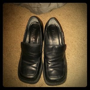 Vintage 1990s Mudd Oxford Slip On Platforms