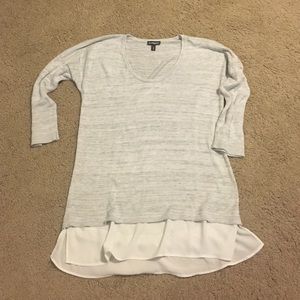 Express sweater with sheer hem detail