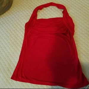 Red halter top