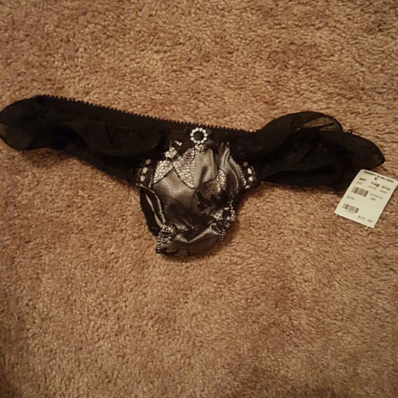 Black lace panties