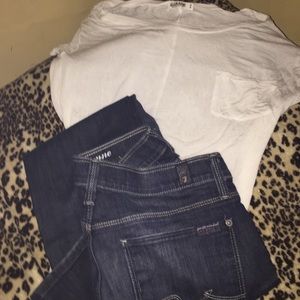 SOLD 7forAllMankind Jeans / Roxanne / sz : 27 x 32