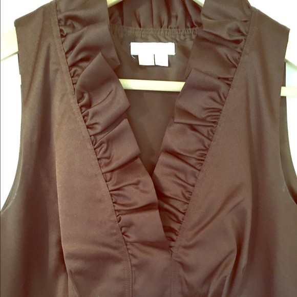 Brown satin dress