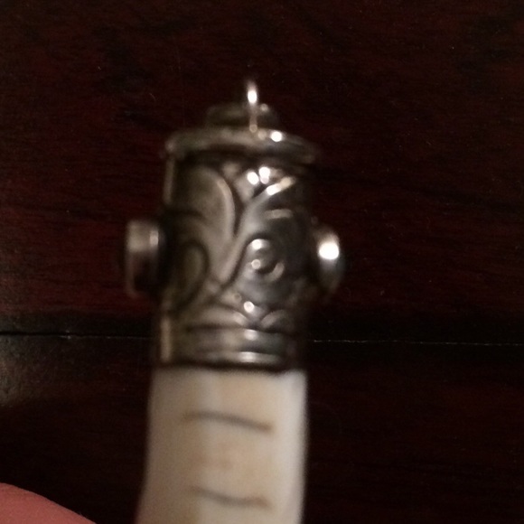 Vintage Sterling and Bone Pendant - Picture 3 of 3