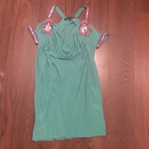 French Connection teal sequin short dress size 0