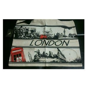 Primark Atmosphere Red London Canvas Tote