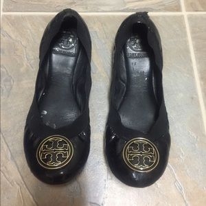Tory Burch Black Patent flats.