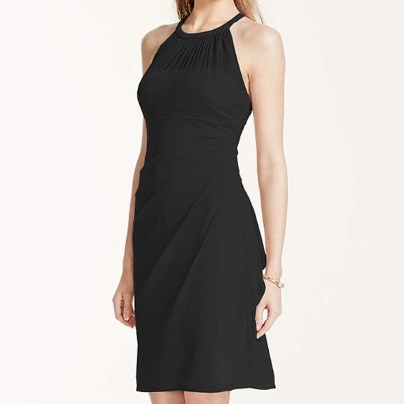 David's Bridal Sleeveless Short Mesh Dress