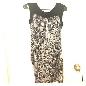 BCBGMaxazria Snake Print Dress