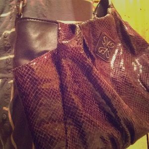 SimplyVera Vera Wang dark plum purse.