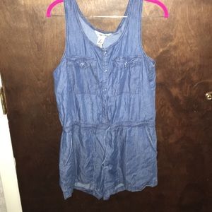 Denim Romper - L - Indigo Rein