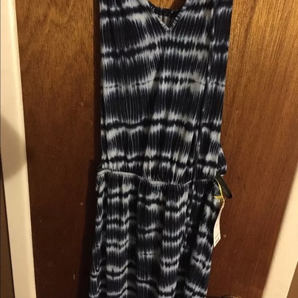 Bcbgeneration dress tight on bottom blue tie dye