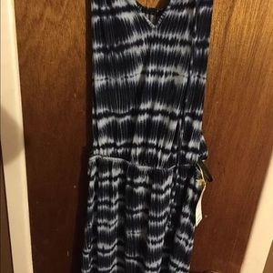 Bcbgeneration dress tight on bottom blue tie dye