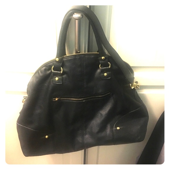 Faux leather bowling bag purse-Asos