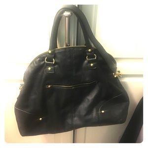 Faux leather bowling bag purse-Asos