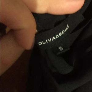 Size small black olivaceous drape dress