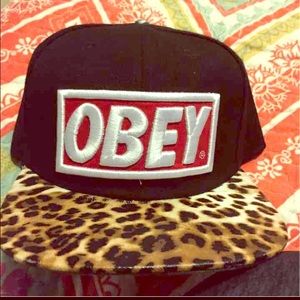 Like New OBEY SnapBack Leopard Print