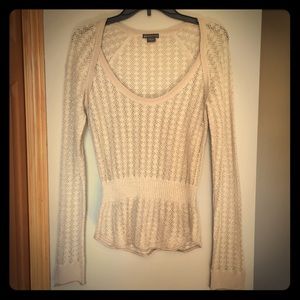 Armani Exchange Sparkly Champagne Sweater