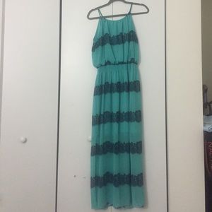 Teal Colored Long Maxi Dress!