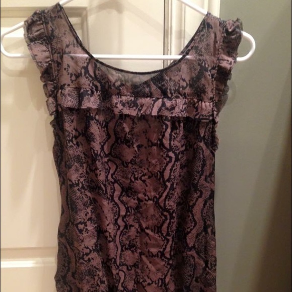 Sheer brown/black top